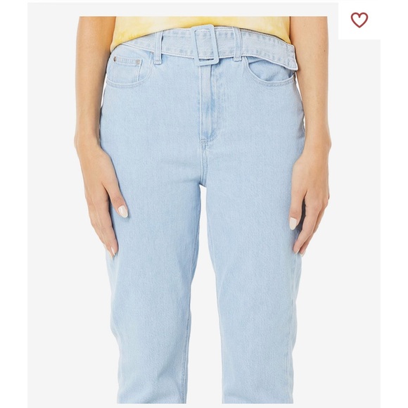 NWT Paige CARROT LEG SELFT BELT-CHEYNE 26 Blue Jeans mom fit High rise - Picture 10 of 10